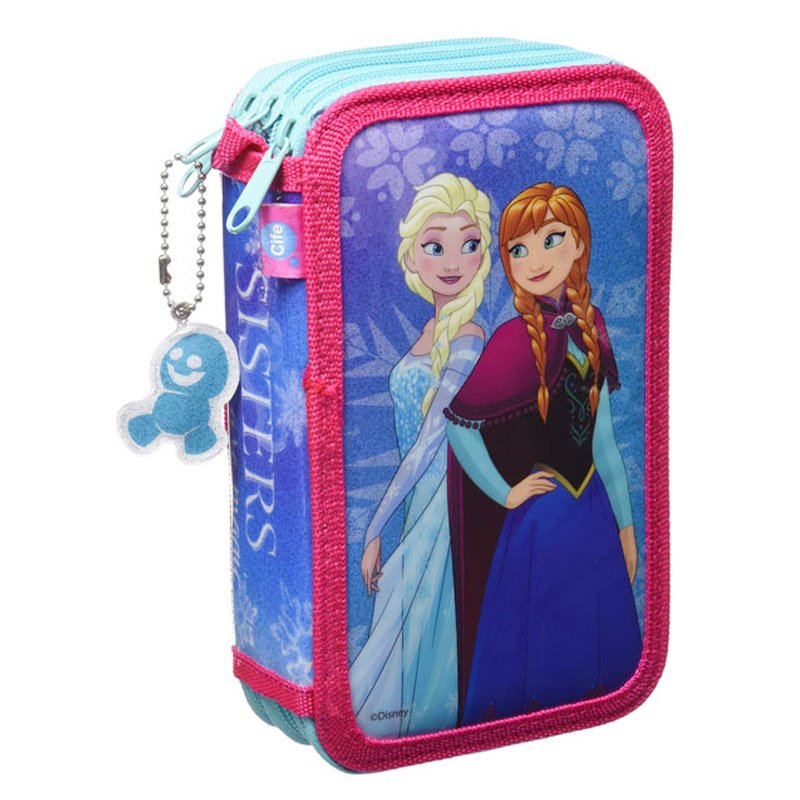 Distribuidor mayorista de Plumier triple con purpurina Frozen