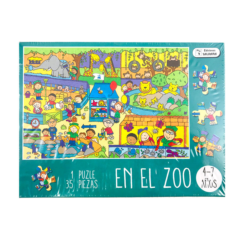 Puzzle caja divertida 35pcs Zoo