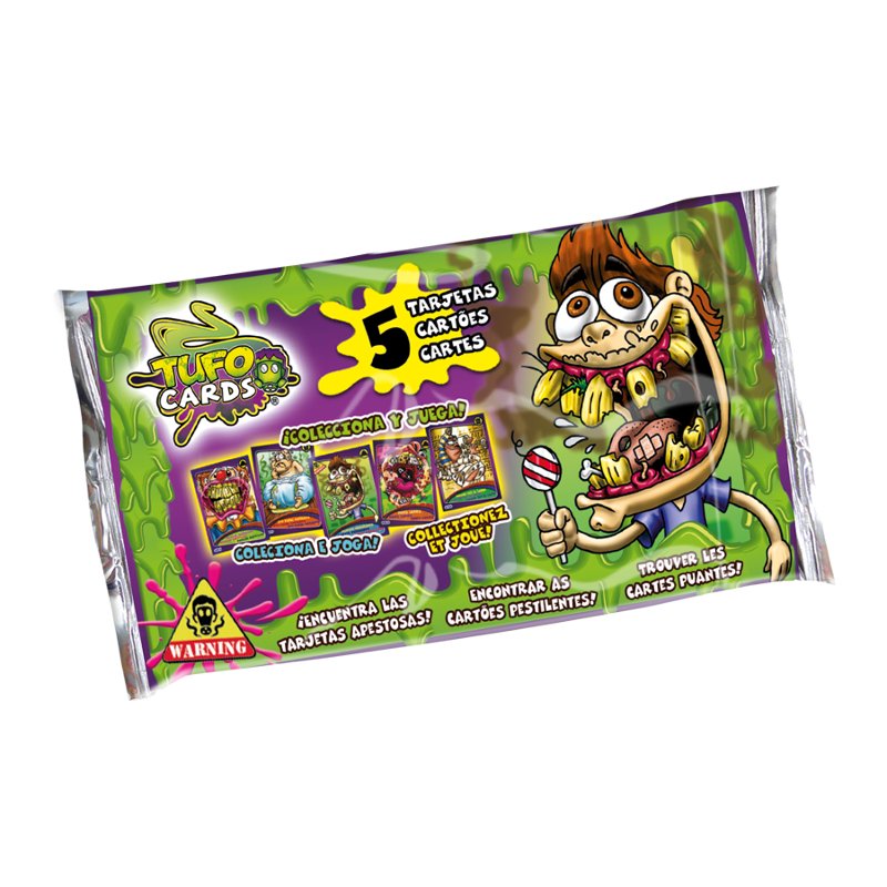 Distribuidor mayorista de Sobres Tufo Cards 4 cartas + 1 especial con olor