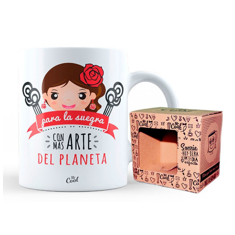 Distribuidor mayorista de Taza cerámica frases - La suegra con mas arte del planeta