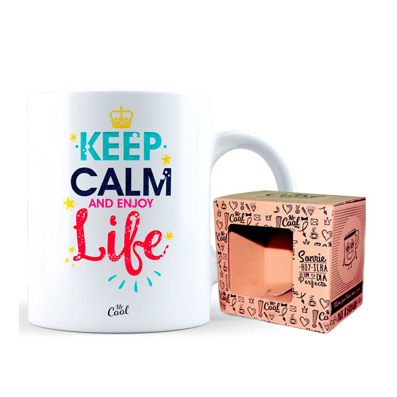 Taza cerámica frases - Keep calm and enjoy life