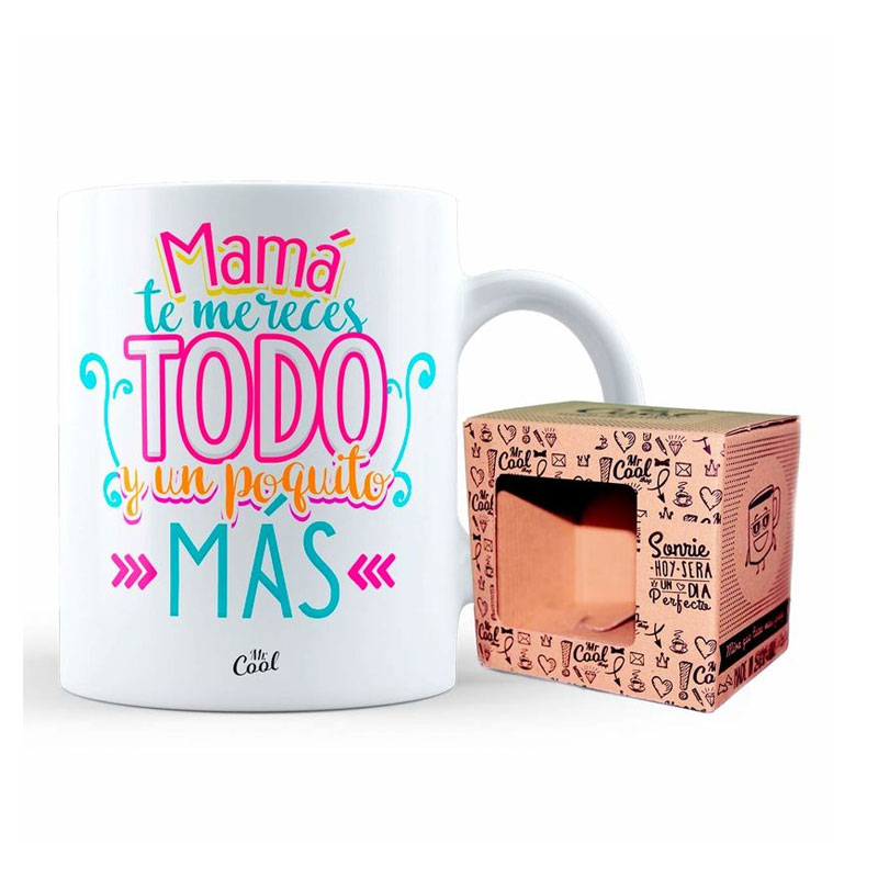 Distribuidor mayorista de Taza cerámica frases - Mama te mereces todo