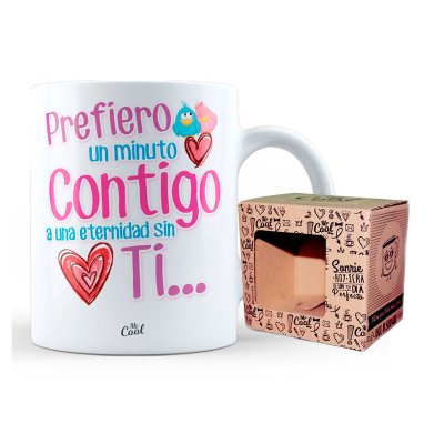 Wholesaler of Taza cerámica frases - Prefiero un minuto contigo