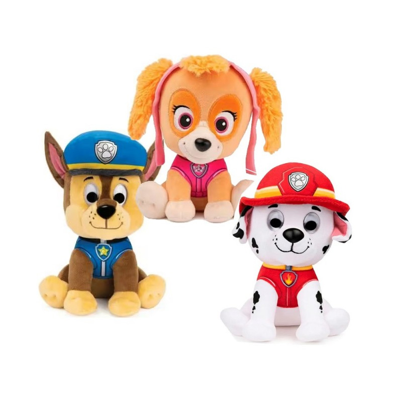 Peluche Paw Patrol Chase Skye Marshall 30cm