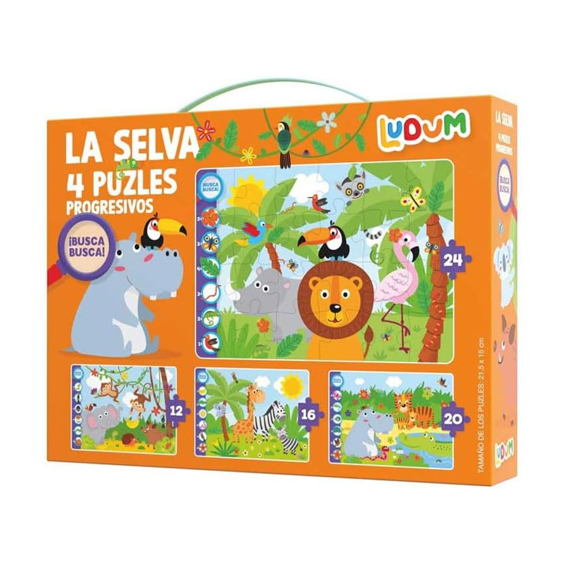 Distribuidor mayorista de Puzzles progresivos 12-16-20-24pzs La Selva