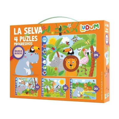 Puzzles progresivos 12-16-20-24pzs La Selva