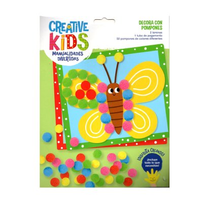 Set de manualidades decora con pompones Creavite Kids Ludum