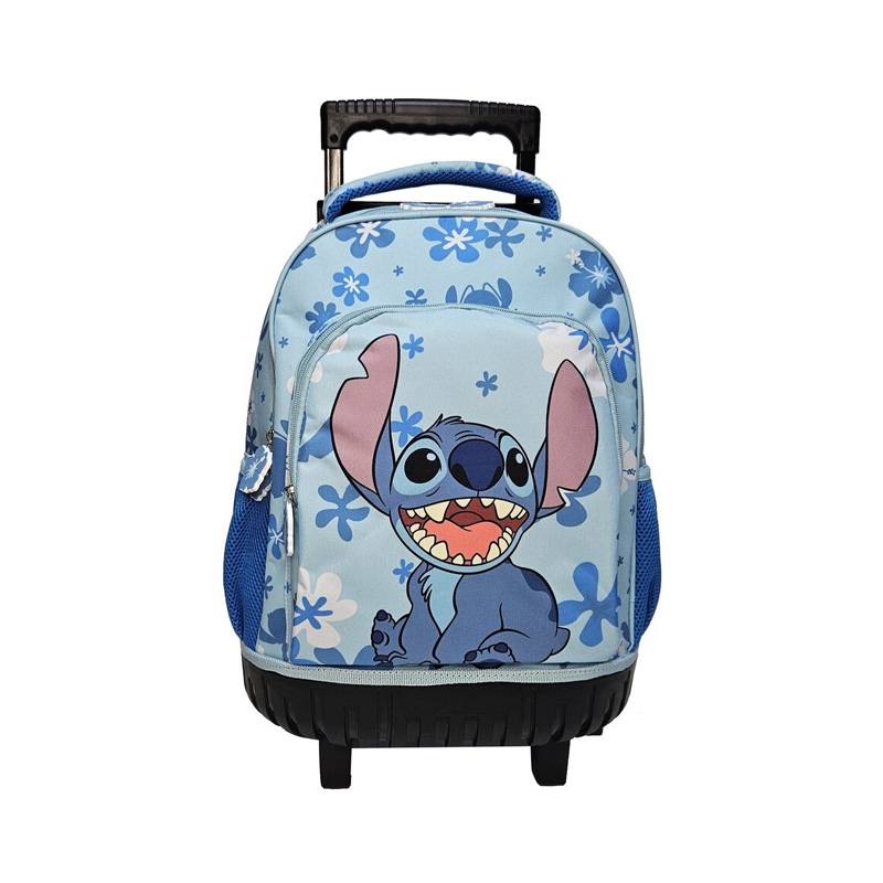 Mochila Trolley grande Stitch Disney 44cm - azul