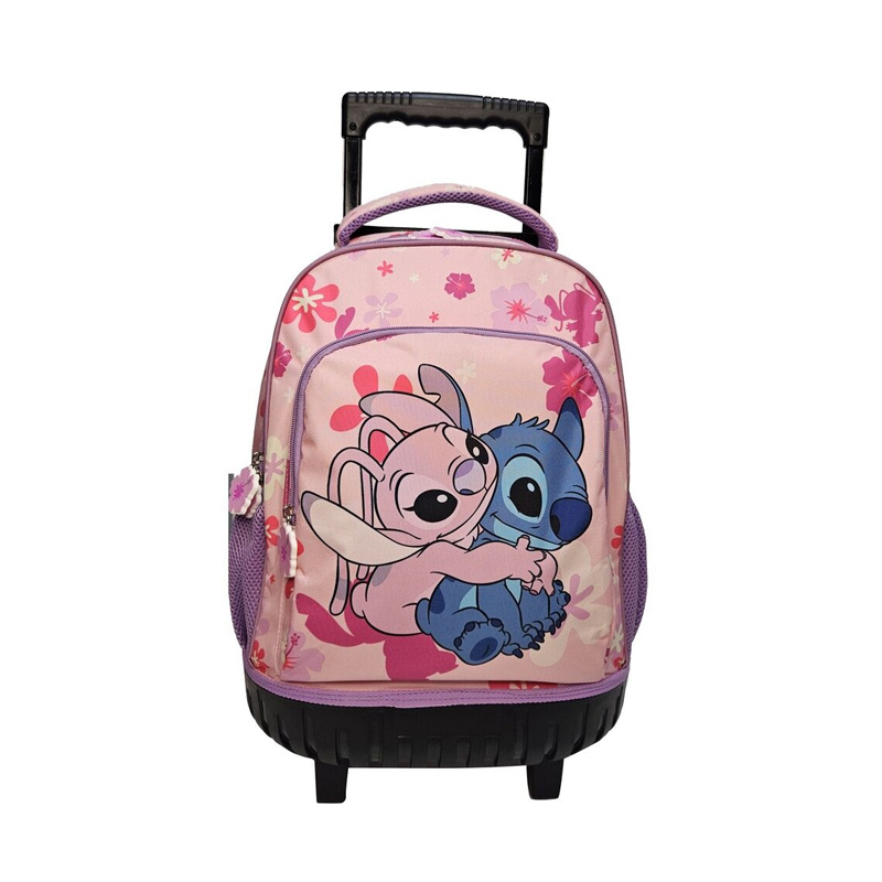 Mochila Trolley grande Stitch & Angel Disney 44cm - rosa