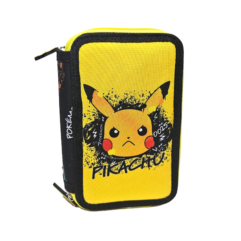 Plumier triple Pikachu Pokemon 20cm