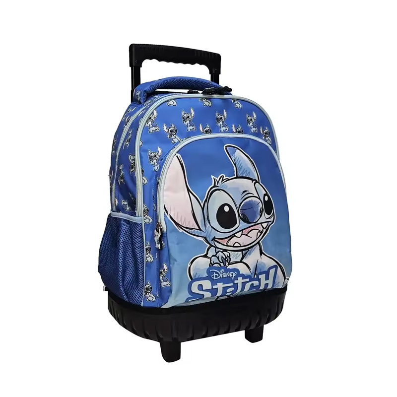 Mochila grande Stitch Disney 44cm - azul
