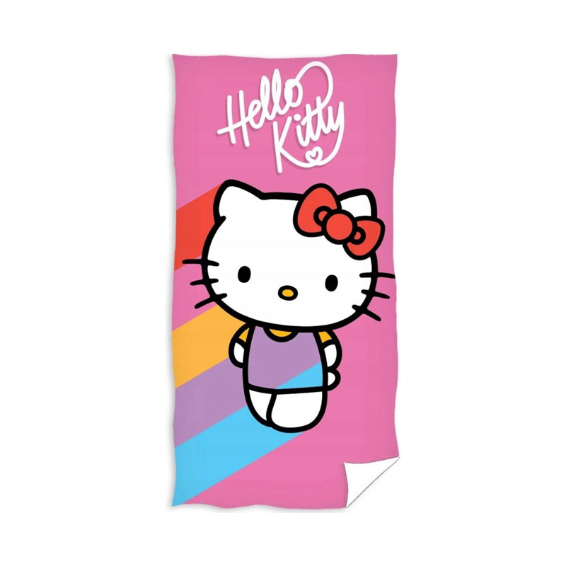Toalla microfibra 70x140cm Hello Kitty - rosa