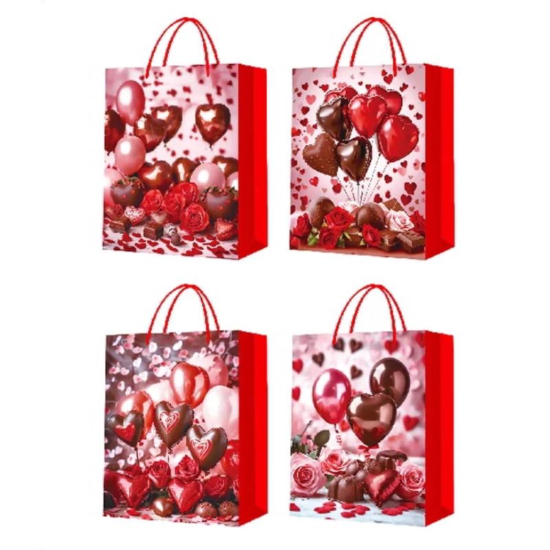 Bolsa de regalo San Valentin Rosas 23cm