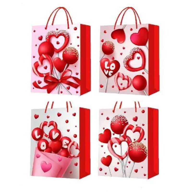 Bolsa de regalo San Valentin Piruletas 23cm