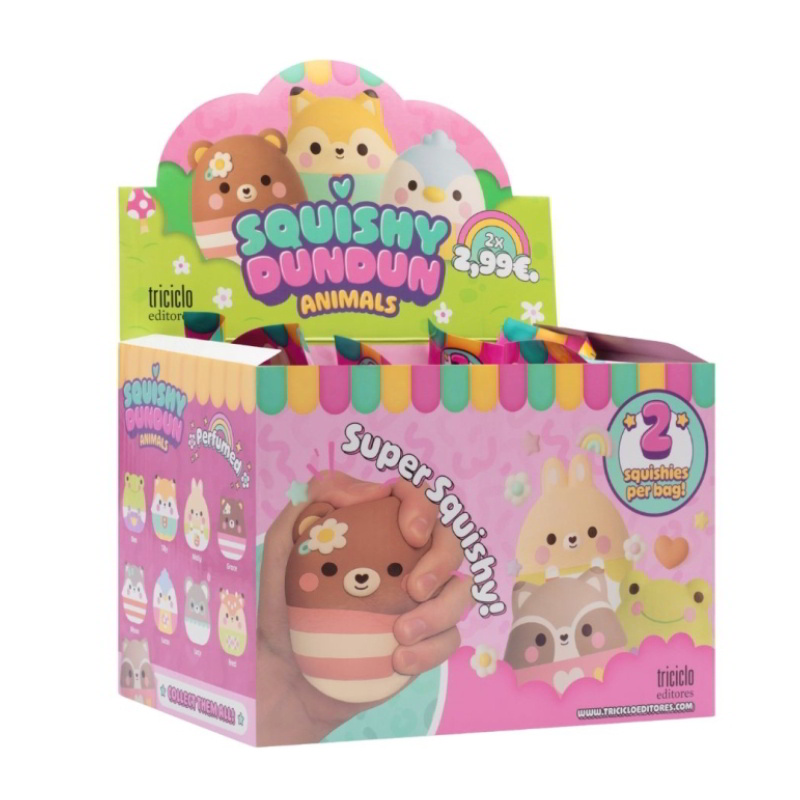 Expositor Squishy Dundun Animals perfumados