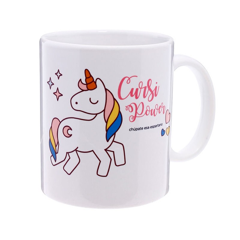 Distribuidor mayorista de Taza cerámica frases - Cursi power chupate esa espartano