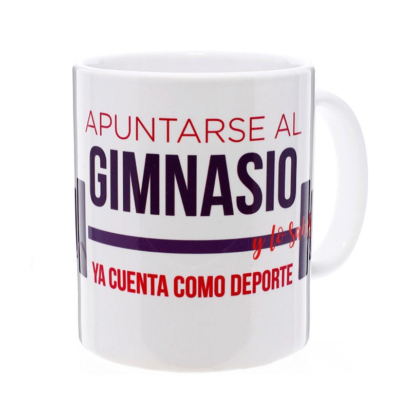 Distribuidor mayorista de Taza cerámica frases - Apuntarse al gimnasio ya cuenta