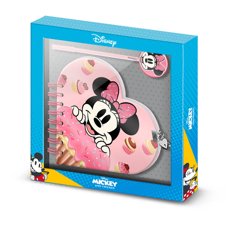 Set diario c/bolígrafo Minnie Mouse Disney