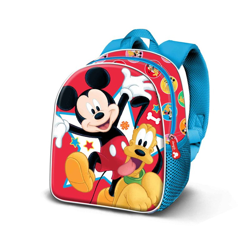Mochila 3D 31cm Mickey & Pluto