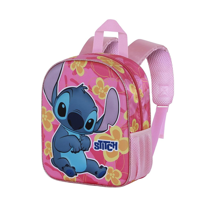 Mochila 3D 31cm Stitch Disney - rosa