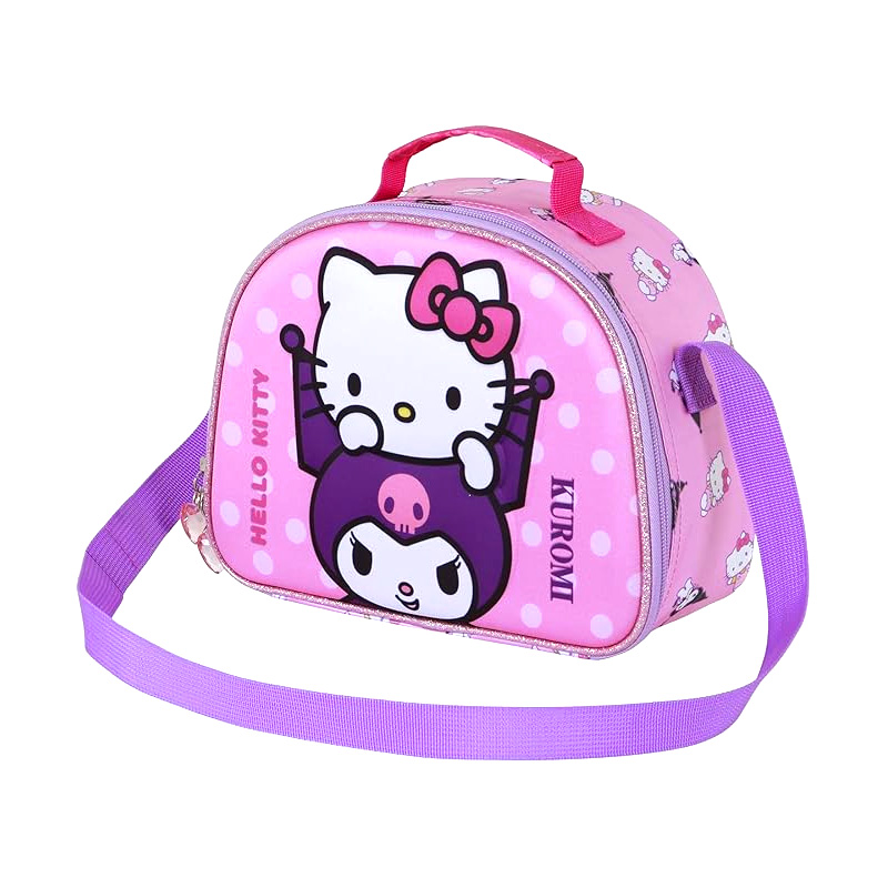Bolsa portamerienda 3D Kuromi Hello Kitty