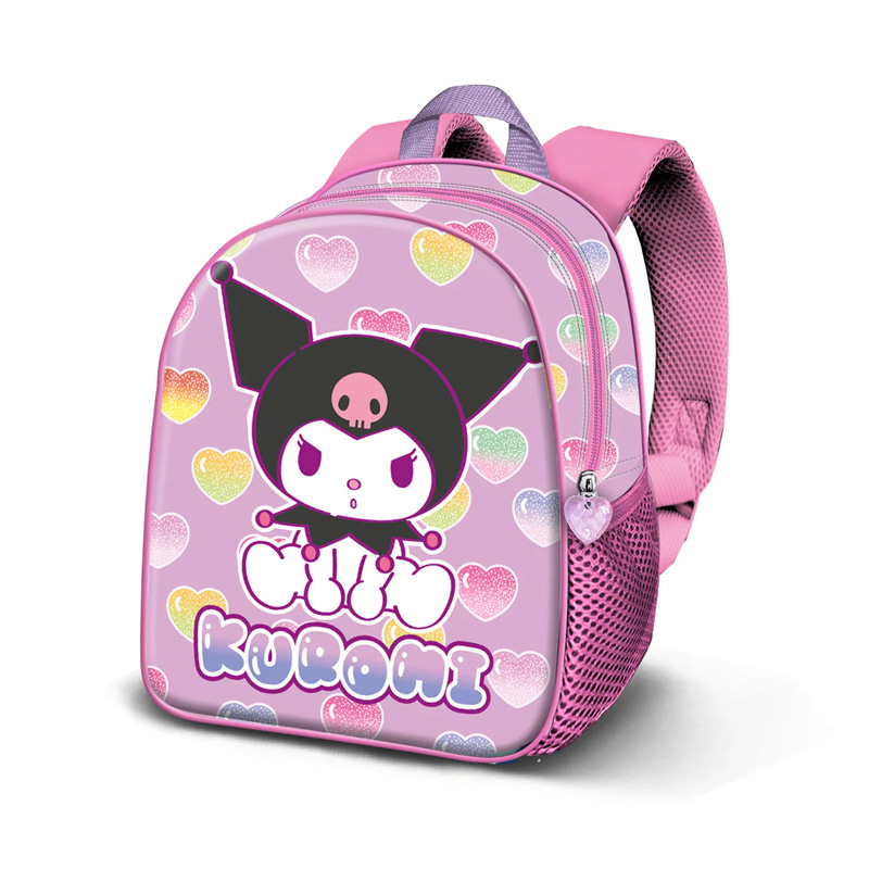 Mochila 3D 31cm Kuromi Hearts