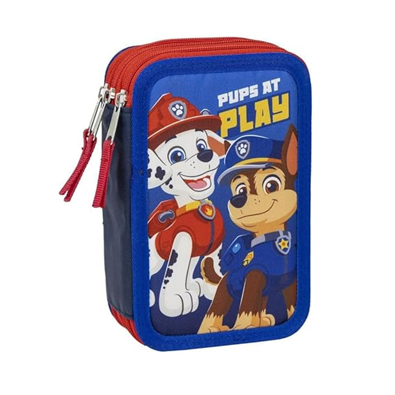 Plumier triple 44 piezas Paw Patrol
