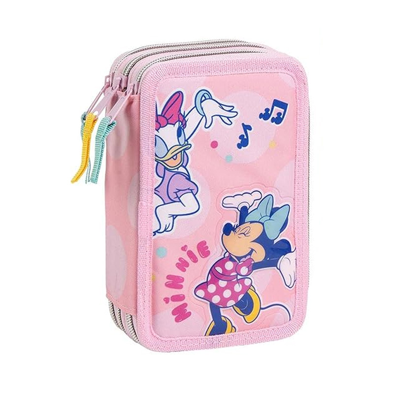 Plumier triple 44 piezas Minnie & Daisy Disney