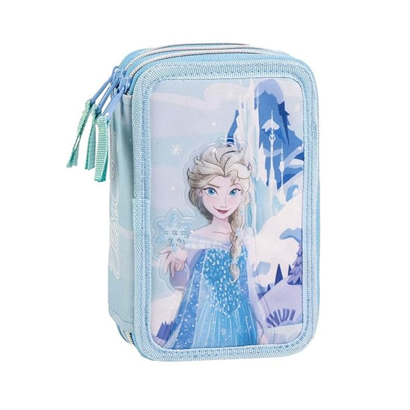 Plumier triple 44 piezas Elsa Frozen Disney