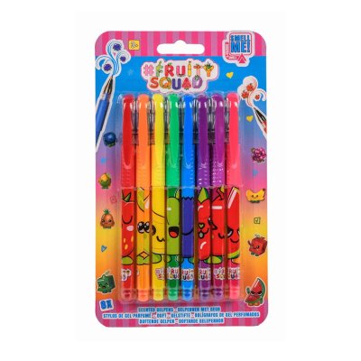 Set 8 bolígrafos de gel perfumados Fruity Squad