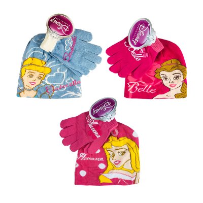 Set gorro guantes infantiles Princesas Disney 3 modelos 批发