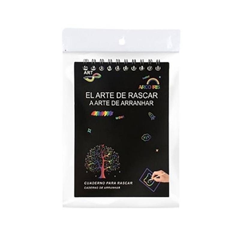 Cuaderno pequeño para rascar Arco Iris 14cm