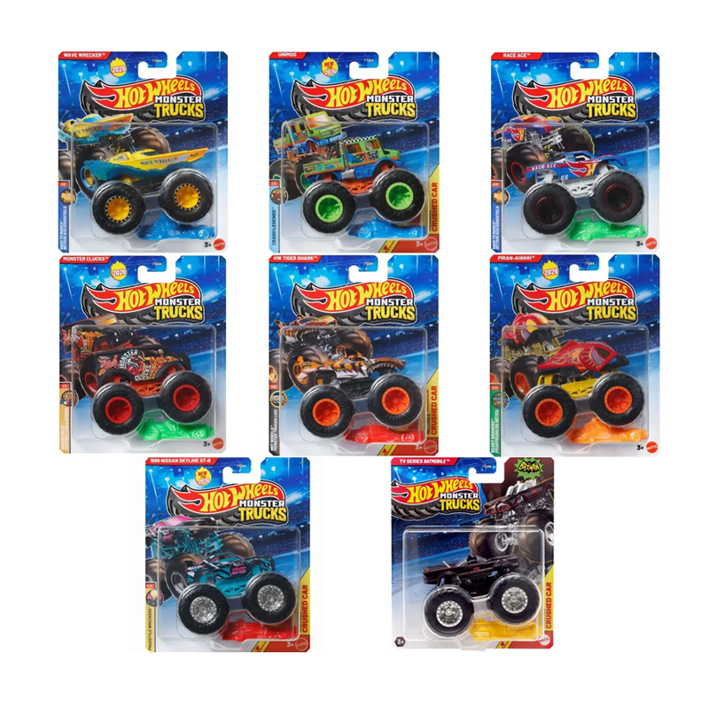 Caja de 8 vehículos Monster Truck Hot Wheels 1:64