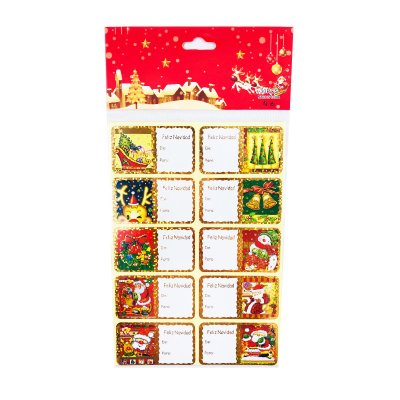 Pack 12 sobres pegatinas para regalo Feliz Navidad 批发