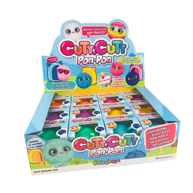 Distribuidor mayorista de Expositor Peluches Cuty Cuty Pon Pon