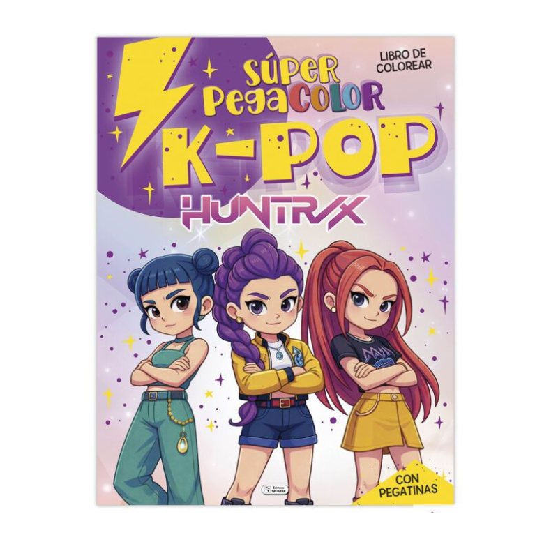 Libros Súper Pegacolor Kpop Huntrix