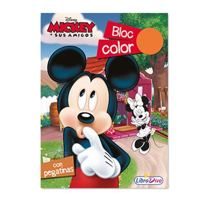 Distribuidor mayorista de Bloc Color Pegatinas Mickey Disney 16x22cm 80pgs 2 adhesivas