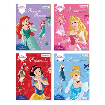 Distribuidor mayorista de Libros Pega Moda Princesas Disney 21x28cm 8 páginas 4 adhes