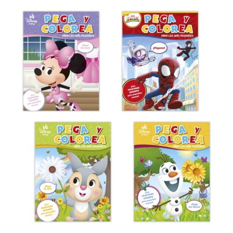Libros Pega y Colorea para los más pequeños Baby Disney