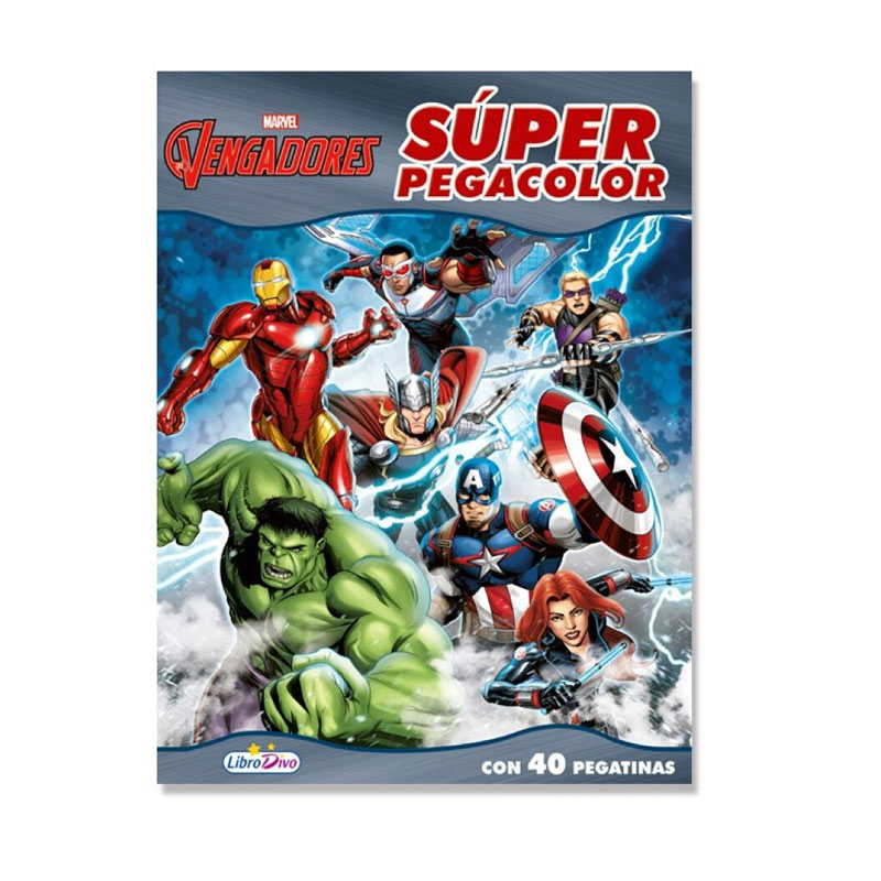 Libros Super Pegacolor Los Vengadores 21x28cm 40pgs