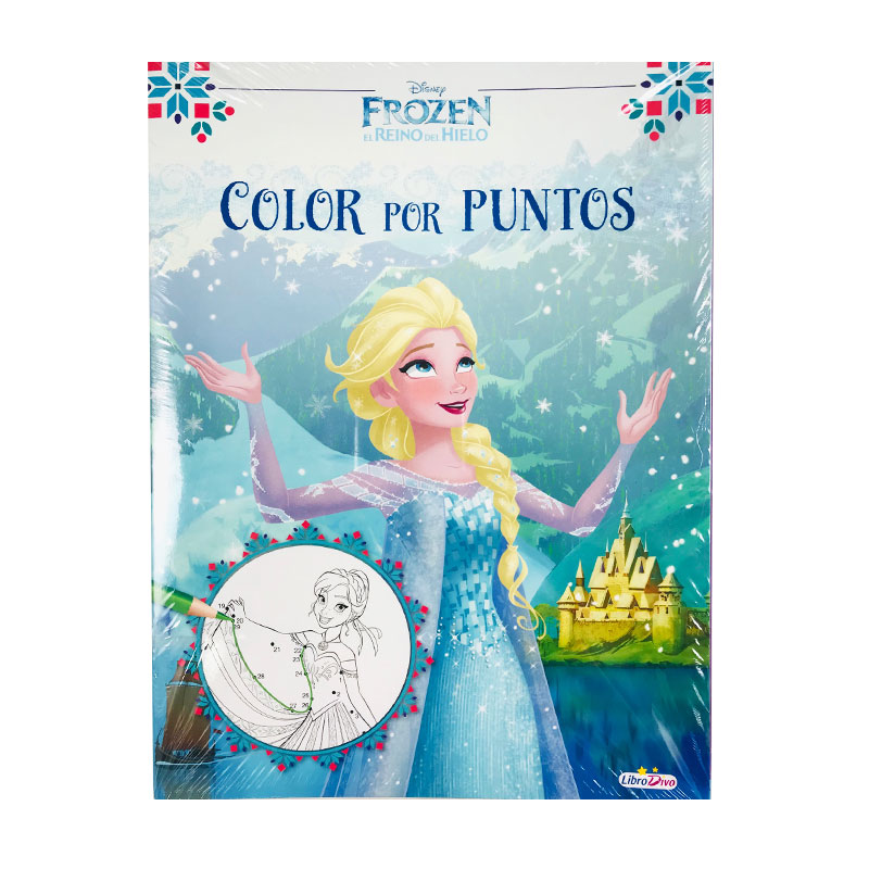 Distribuidor mayorista de Libro Super Color por puntos Elsa Frozen 21x28cm 32 pgs