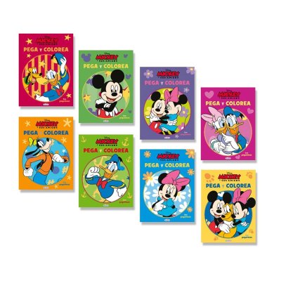 Libros Pega y Colorea Mickey 21x28cm