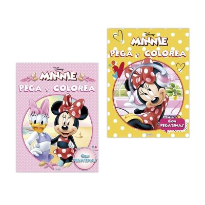 Libros Pega y Colorea Minnie Disney