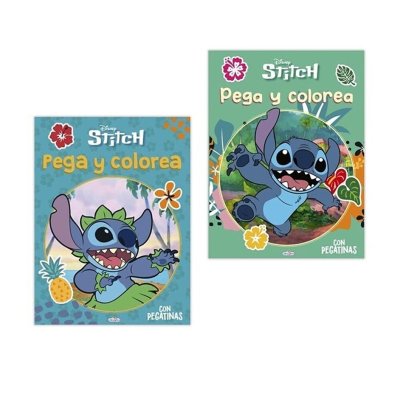 Libros Pega y Colorea Stitch Disney
