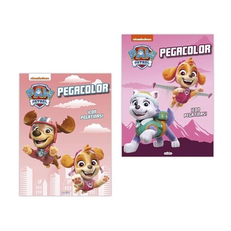 Libros Pegacolor c/pegatinas Paw Patrol - niña