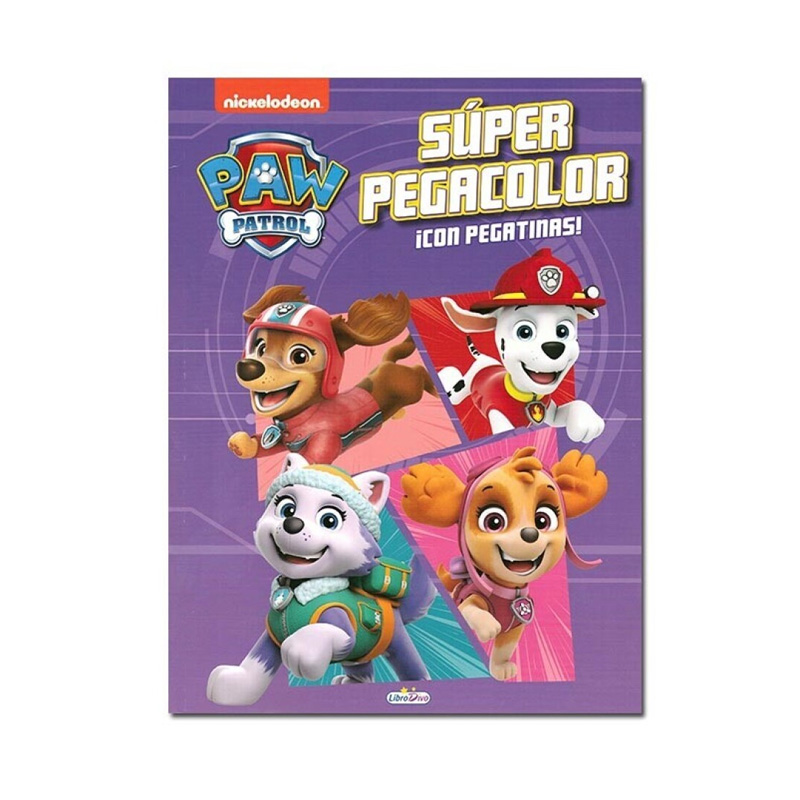 Libros Super Pegacolor c/pegatinas Paw Patrol