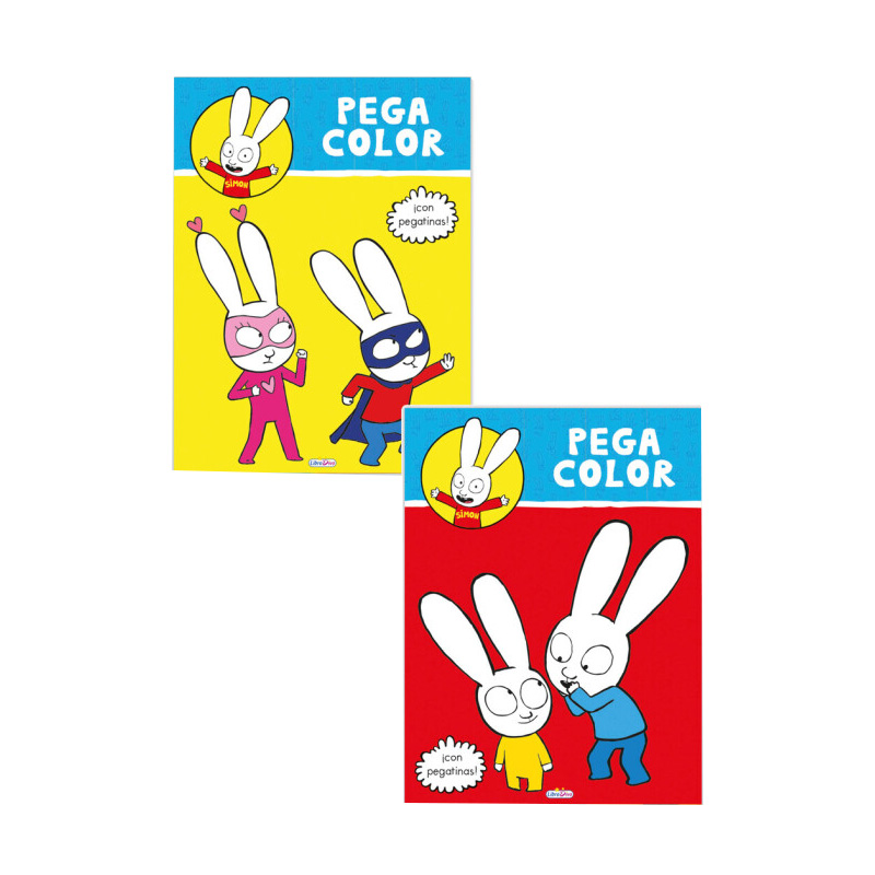 Libros pega y colorea conejo Simon