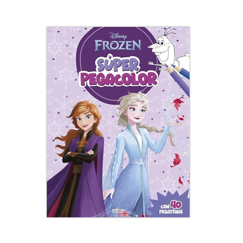 Libros Super pegacolor c/pegatinas Frozen Disney
