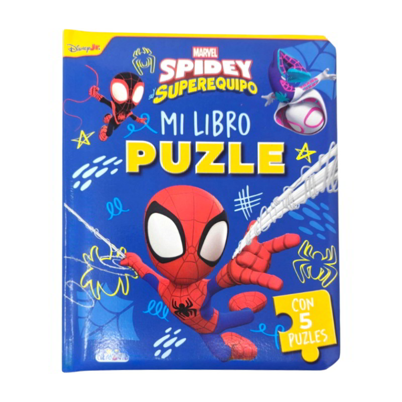 Mi Libro Puzzle Spidey Superequipo con 5 puzzles