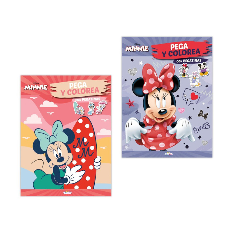 Libros pega y colorea Minnie Mouse